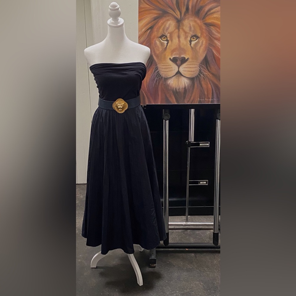 Ralph Lauren green label black maxi pleated skirt - Picture 6 of 13